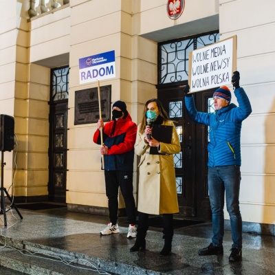 Protest w Radomiu w obronie LEX TVN